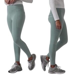 Athleta‎ Delancey moto tight w/ zipper details at ankle, Blue Large